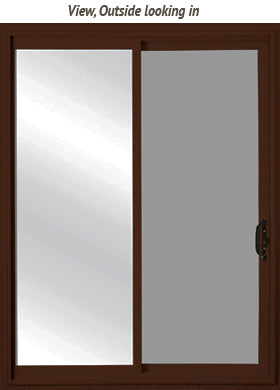 IN STOCK Custom 6 ft. x 8 ft. Sliding Patio Door-Commercial Brown Exterior