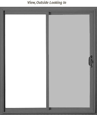 IN STOCK Custom 5 ft. 60" x 80" Sliding Patio Door-Slate Exterior