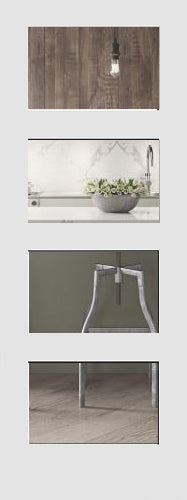 Shaker Doors 4-Panel CLEAR GLASS 80" Tall.