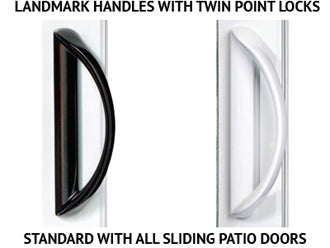 Patio Sliding Doors-4 Panel 80" Tall-Black Exterior - 0