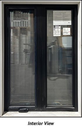 Casement Window 2-Section 41 1/2" Wide x 60" Tall-Black Exterior - 0