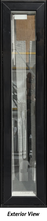 Casement Window 14 1/2" x 67" Triple Glazed-Black Exterior