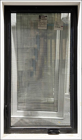 Casement Window 33 1/2" Wide x 58 1/4" Tall Black 2 Sides - 0