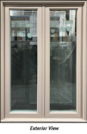 Casement Window 2-Section 42 1/4" Wide x 64 3/4" Tall-Sandalwood