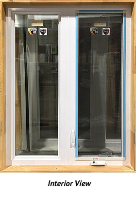 Casement Window 2-Section 44" Wide x 57 1/2" Tall-Black - 0