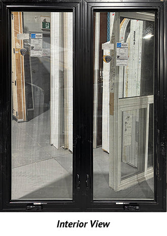 Casement Window 55 1/2" wide x 72" Tall-Black Interior-White Exterior - 0