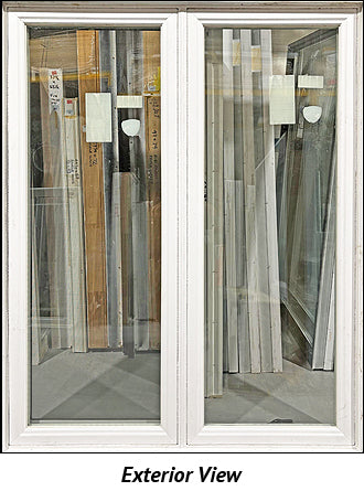 Casement Window 55 1/2" wide x 72" Tall-Black Interior-White Exterior