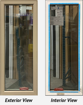 Casement Window 26 ¼" Wide x 69 ½" Tall-Brownstone Exterior - 0