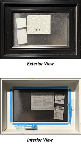 Casement Window 29 3/4" Wide x 20 1/2" Tall RH, Black, Frosted