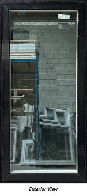 Casement Window 30 1/8" x 63 1/2" Triple Glazed-Black Exterior