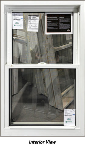 Double Hung Window 29 5/8" Wide x 47 3/4" Tall-Tan Exterior - 0