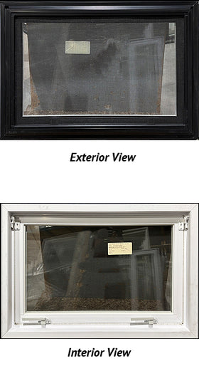 Basement Window-Pull Up-Egress-31 3/8" wide x 21 3/4" Tall-Black
