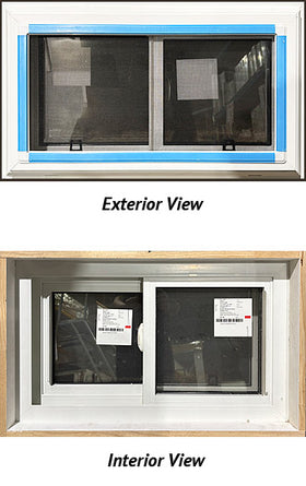 Side Sliding Basement Window 30" Wide x 18" Tall