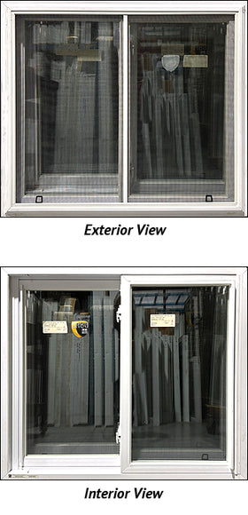 Side Sliding Double Tilt Sash Window, 40" Wide x 35" Tall