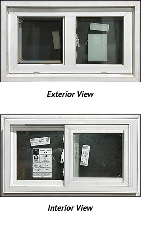 Side Sliding Basement Window 27 1/4" Wide x 15 1/8" Tall