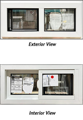 Side Sliding Basement Window 31" Wide x 13" Tall Triple Glazed