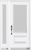 3/4 Lite Acid Etched Glass Entry Systems-One Sidelite