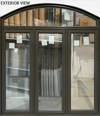Casement Window-Curve Top 72" Wide x 82" Tall-Brown-Triple Glazed.