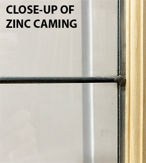 French 10-Lite Clear Beveled Glass Zinc Caming 24 x 80 - 0