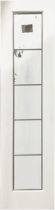 5-Lite Clear Glass Pewter Caming Door 20" x 80" ONE ONLY