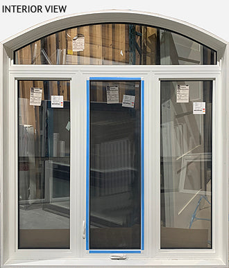Casement Window-Curve Top 72" Wide x 82" Tall-Brown-Triple Glazed. - 0