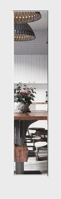 Shaker Doors 1-Panel CLEAR GLASS 80" Tall. - 0