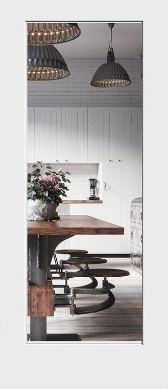 Shaker Doors 1-Panel CLEAR GLASS 80" Tall.