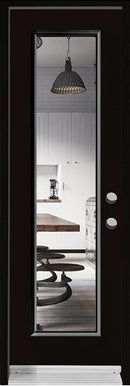 1-Lite Clear Glass Entry Doors-BLACK Exterior-3