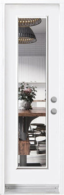 1-Lite Clear Glass Entry Doors-Prefinished White-4