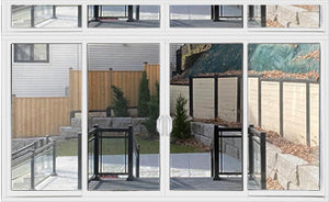 IN STOCK Patio Sliding Door With Transom-4 Panel 14ft. Wide x 9 ft. Tall