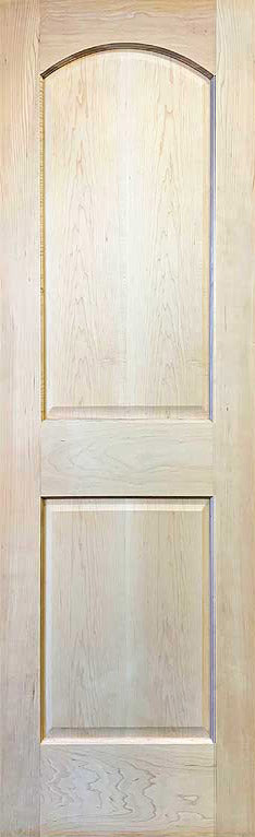 Raised 2 Panel Arch Top Doors-Stain Grade Maple - 0