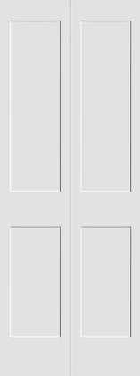 Shaker 2-Panel Bifold Door White Primed 30 x 80