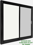 IN STOCK Patio Sliding Doors-2 Panel 72" Wide x 96" Tall-Black Exterior