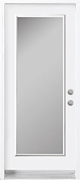 Insulated Entry Door, Full Glass Acid Etch 34