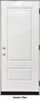 Steel Insulated Entry Door, 2-Panel Design 32" Left Hinge BLACK-2