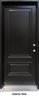 Steel Insulated Entry Door, 2-Panel Design 32" Left Hinge BLACK 2 Sides-1