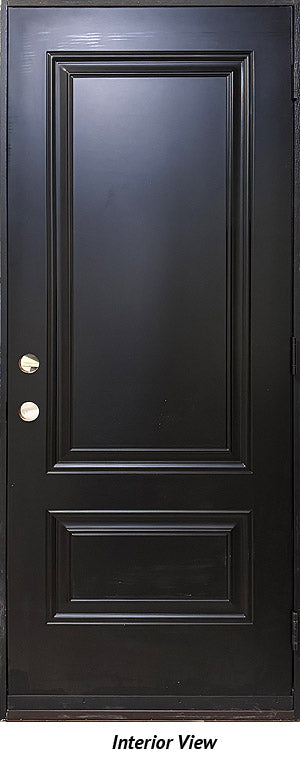 Steel Insulated Entry Door, 2-Panel Design 32" Left Hinge BLACK 2 Sides - 0