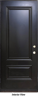 Steel Insulated Entry Door, 2-Panel Design 36" Right Hinge BLACK 2 Sides-2