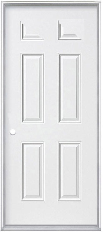 Steel Insulated Prehung Entry Doors, 4 1/2-Panel Design 34" or 36" - 0
