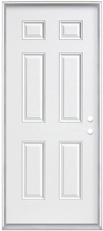 Steel Insulated Entry Doors, 6-Panel Design 34"