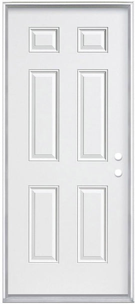 Steel Insulated Entry Doors, 6-Panel Design 34"