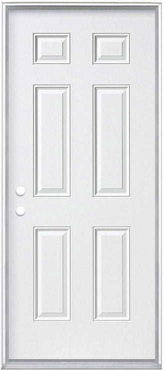 Steel Insulated Entry Doors, 6-Panel Design 34" - 0