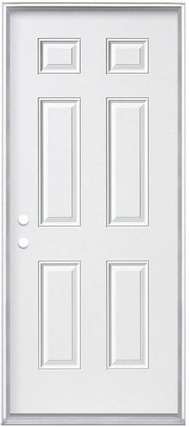 Steel Insulated Entry Doors, 6-Panel Design 34" - 0