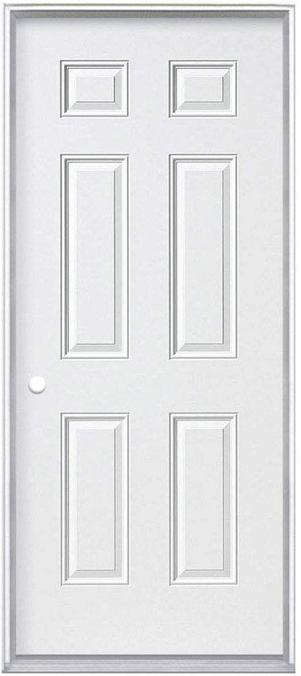 Steel Insulated Entry Doors, 6-Panel Design 32"