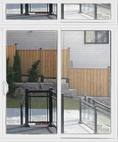 IN STOCK Patio Sliding Door With Transom-2 Panel 96" Wide x 108" Tall - 0