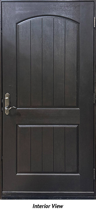 Fiberglass, 2-Panel Arch Design Prehung Entry Door 36" x 80" LH