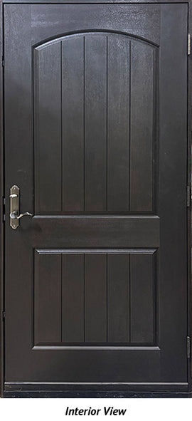 Fiberglass, 2-Panel Arch Design Prehung Entry Door 36" x 80" LH - 0