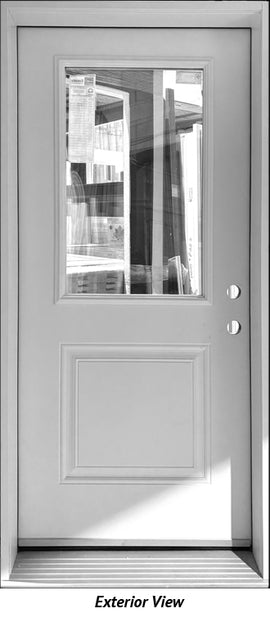 Entry Door 2-Panel Style Clear Glass 36 x 80 Left Hinge