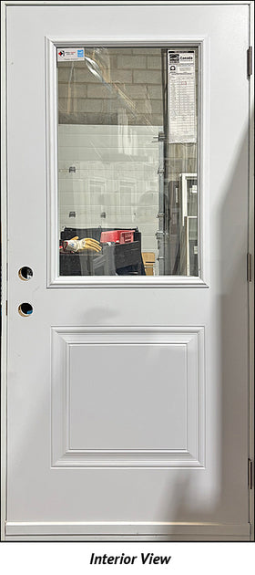 Entry Door 2-Panel Style Clear Glass 36 x 80 Left Hinge - 0