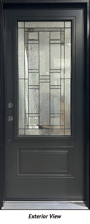 Insulated Entry Door, "Artiste" Glass Design 2-Panel 32" x 80" RH